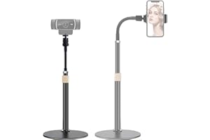 Etubby Webcam Stand Phone Holder [Extension-Type] Desktop Stand Flexible Gooseneck Video Stand Camera Mount for Cellphones, L