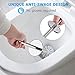 Homemaxs Toilet Brush and Holder【2019 Upgraded】Stainless Steel Longer Handle Enlarged Bottom Toilet Bowl Cleaner Brush Set for Bathroom Toilet