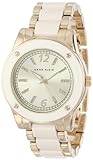 Anne Klein Women's 109180IVGB Gold-Tone and Ivory Plastic Bracelet Watch