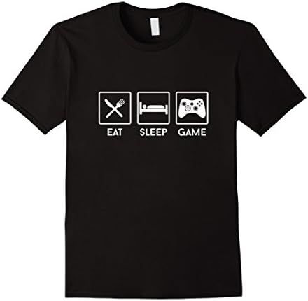 Mens Eat Sleep Game Gaming t-shirt Medium Black