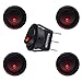 HOTSYSTEM New 5PC Car Truck Rocker Toggle LED Switch Red Light On-Off Control