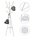 MULSH Standing Coat Rack Hat Hanger Coat Rack Hooks Coat Rack Hall Tree Entryway Standing Hat Jacket Coat Hanger Rack in White,17.72