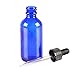 12 Pack,2oz 2 oz,Blue Glass Bottle Bottles with Black cap and Glass Droppers.Using for Essential Oils,Lab Chemicals,Colognes,Perfumes & Other Liquids.FREE 12 Chalk Labels