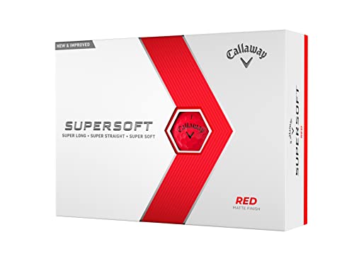 Callaway Golf Unisex Supersoft 23 12 Pack Performance Golf Bälle - Rot, One Dozen