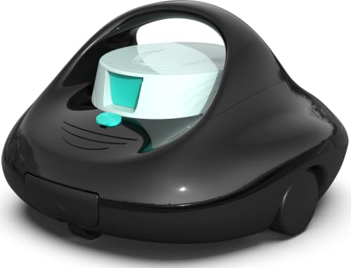 BRINBO Robot Piscina Senza Fili,130 Min di Pulizia,Negro intenso | Doppio Motore,robot piscina fuori terra,Parcheggio Automatico,Ricarica 2,5 Ore,per piscine fino a 80 m²