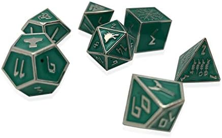 Norse Foundry 7個セット 実物 メドゥサス Gaze 数学ゲーム フルメタル Dndパスファインダー Norseシリーズ 多面体サイコロrpg
