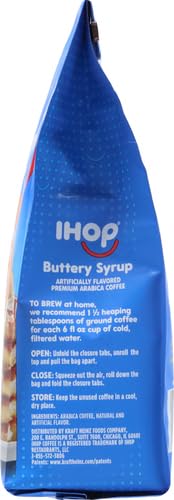 IHOP BUTTERY SYRUP FLAVORED GROUND COFFEE, 11 OZ BAG