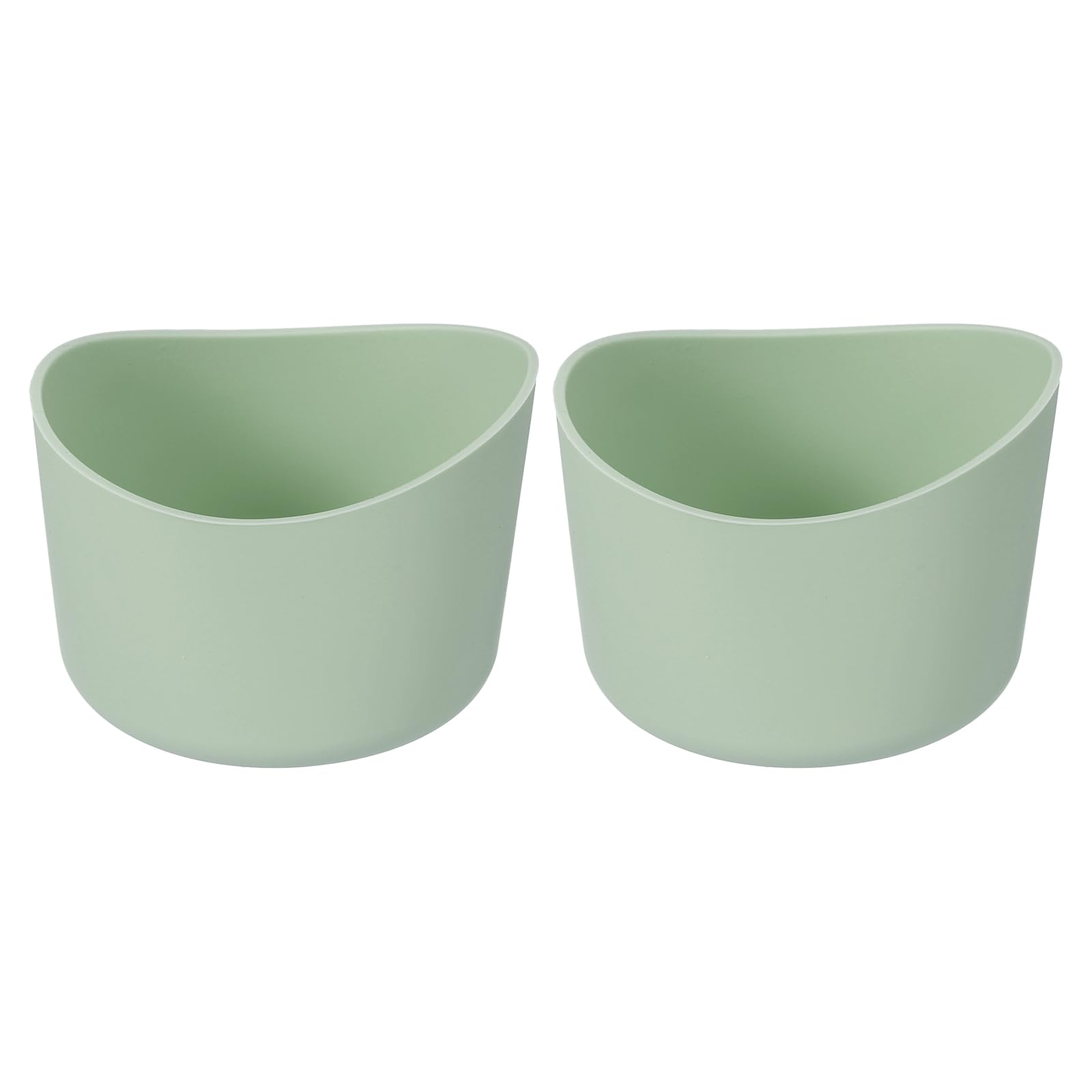 Photo 1 of uxcell 2pcs 6cm Protective Silicone Boot Sleeve for 12-24 oz, Water Bottle Bottom Silicone Anti-Slip Sleeve Cover, Irregular Shape Cup Accessories, Light Green