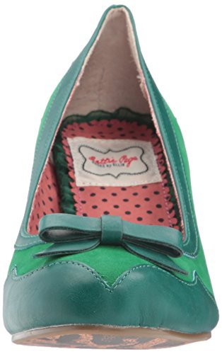 Bettie Page Women's Bp310-jolie Spectator Pump, Green, 9 M US - Thumbnail 4