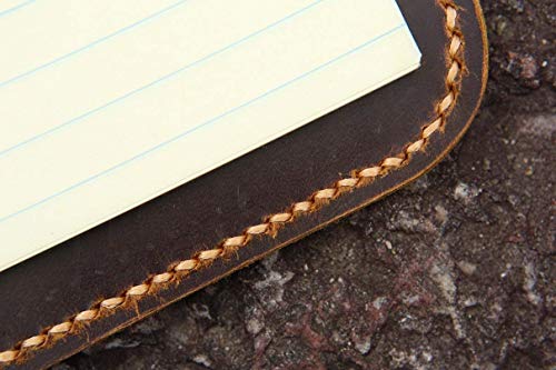 Distressed Leather large legal pad A4 document portfolio writing case/vintage refillable leather organizer notebook cover case - NA4005S - Thumbnail 4