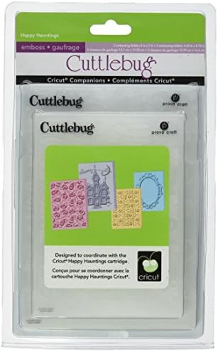 Cuttlebug Provo Craft Cricut Companion Embossing Folder Bundle, Happy Haunting
