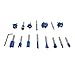 ABN Tungsten Carbide Router Bit 15-Piece Set, 1/4in Shank - Woodworking Routing Drill Bits Kit with Carrying Case