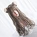 Long Wavy Wig Bangs - Natural Synthetic Hair Lolita Wig with Wig Cap For Women Cosplay and Daily Wear (Grey Mixed)