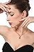 FAPPAC Flower Pendant Necklace Enriched with Swarovski Crystals, 18k Rose Gold Plated - Pink