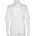 Sunward(TM) Women Off Shoulder Short Sleeve Casual Shirt (Small, White)