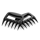 Pulled Pork Shredder Claws, Simpeak Stronger Kitchen Paw BBQ Handler Meat Shredder Bear Claw, Black Smoked Barbecue Grilling Meat Claws For Pulled Pork ( Set of 2)
