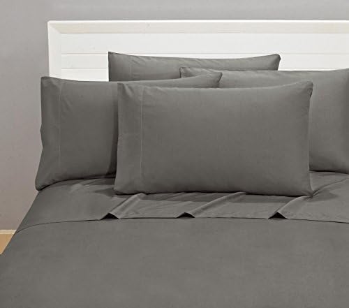 Bellerose Microfiber Sheets Quality Bedding 1800 Series 6 Piece Classic Soft Bed Linens Deep Pocket Fitted Sheet, Bonus 4 Pillow Cases, Add A Elegant Touch To Your Bedroom - Full, Grey