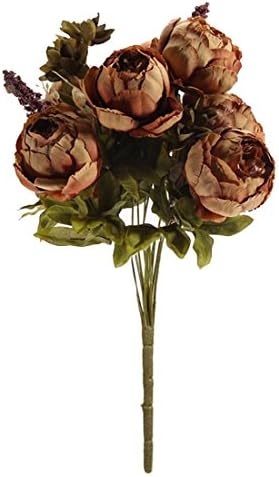 Pretty Charming 1 Bouquet Artificial Flowers Festival Party Home Decal Flower (Coffee)