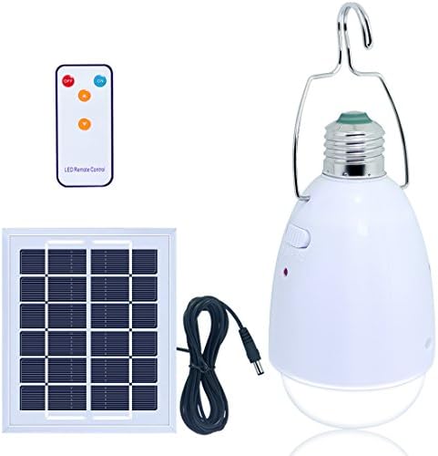 Solar Bulb, LISOPO Muti-functional LED Lamp Kits - 12 LED Solar Powered Lights Dimmable Function with Remote Controller -Solar Barn / Camping / Emergency etc