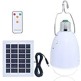 Solar Bulb, LISOPO Muti-functional LED Lamp Kits - 12 LED Solar Powered Lights Dimmable Function with Remote Controller -Solar Barn / Camping / Emergency etc