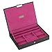 Stackers Black with Fuchsia Classic Lidded Jewelry Box