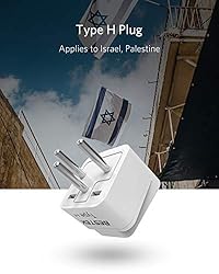 BESTEK Israel Travel Plug Adapter, Grounded