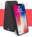 TOZO for iPhone X Case, Soft TPU Gel Skin [1.0mm Ultra Thin] slim Soft Protective Cover (TPU Matte Soft Black)