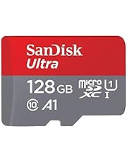 SanDisk 128GB Ultra MicroSDXC UHS-I Memory Card with Adapter - 100MB/s, C10, U1, Full HD, A1, Micro SD Card - SDSQUAR-128G-GN6MA