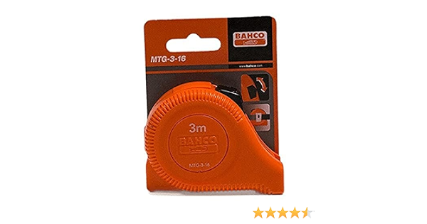 Amazon.com: Bahco MTG-3-16-E BHMTG-3-16-E 3M FLEXOMETRO 16MM, multicolor,  9.8 ft : Herramientas y Mejoras del Hogar