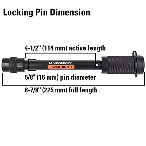 TowWorks 79831 Black Trailer Hitch Lock, 5/8Inch Pin Diameter, Extra