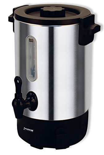 GForce Shabbat Hot Water Urn Boiler with Double Wall Stainless Steel Design for Maximum Insulation with 8L/50 Cup Capacity Of Boiling Hot Water - Brushed finish