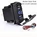 Switchtec Quick Charge 3.0 Dual USB Rocker Switch Style Charger Blue Voltmeter for Boats, Polaris, RZR 1000, Ranger, Mobile Home, RV, Can Am Spyders, Can Am Maverick, Can AM SxS, Golf Cart