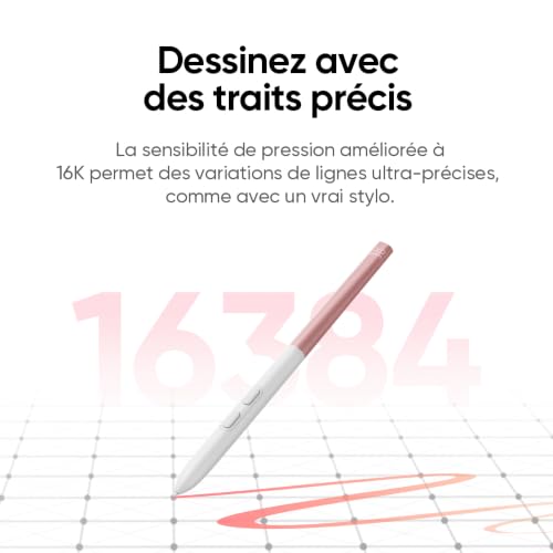 XPPen Artist 12 3rd Tablette Graphique avec Écran 11.9 Pouces - Rose | X4 Stylet Avancé | 16384 Niveaux | Écran Anti-reflet | Portable et Léger | Compatible Multi-systèmes | Design Rose Élégant
