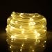 LTE 50 LED Solar Rope Lights, 23ft ,Warm White, Waterproof , Outdoor Solar Rope Lights ,Christmas Lights, Ideal for Decorations,gardens, Lawn, Patio, Weddings, Parties