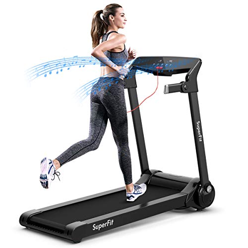 Goplus 3HP Electric Folding Treadmill, SelfStanding Superfit Treadmill