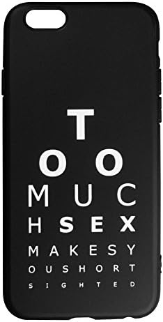 CREANOW THINKING FREE PEOPLE iPhone Case. Funny Like a Lunatic iPhone Case With “Vision Test” Quote Protects Every Angle from High Impact Like a Brass Knuckle for IPhone 6s/6