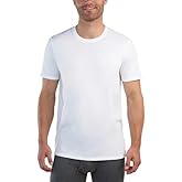 KIRKLAND Signature Men's Crew Neck Lightweight Tagless Tee Shirt - 6-Pack (US, Alpha, X-Large, Regular, Regular, White)