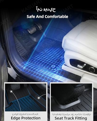 KASUART Car Floor Mat Compatible with Jetour G700 2025-2026 TPE 6Seats All Weather Protector Double Layer Car Foot Mats Waterproof Anti-Dirty Rubber Mat Jetour G700 Interior Accessories