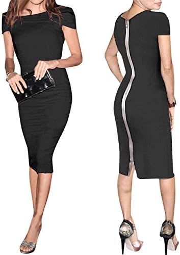 Silk Art Women Sexy Bodycon Zipper Bandage Party Club Pencil Midi Dress