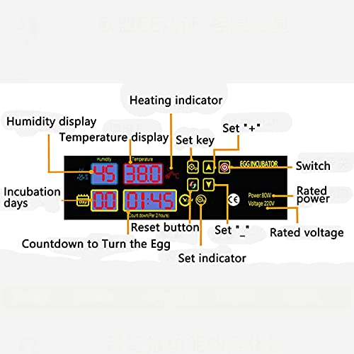 FHISD Inkubatoren zum Ausbrüten von 96 Eiern Doppelstromversorgung Brutmaschine Automatische Temperaturregelung… – Bild 6