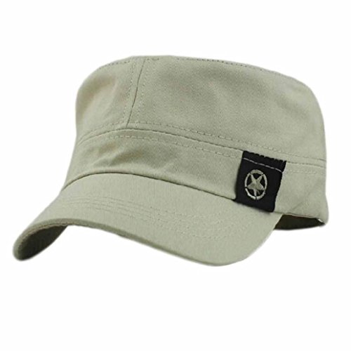 Muranba Flat Roof Military Hat Cadet Patrol Bush Hat Baseball Field Cap AG (Gray)