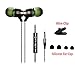 Earphones Earbuds,SzHahn Magnet Earphone - Sport In-Ear Earbuds Heaphones Headset Stereo Bass With Mic for iPhone, iPad, iPod, MP3 Players, Samsung etc (Green)