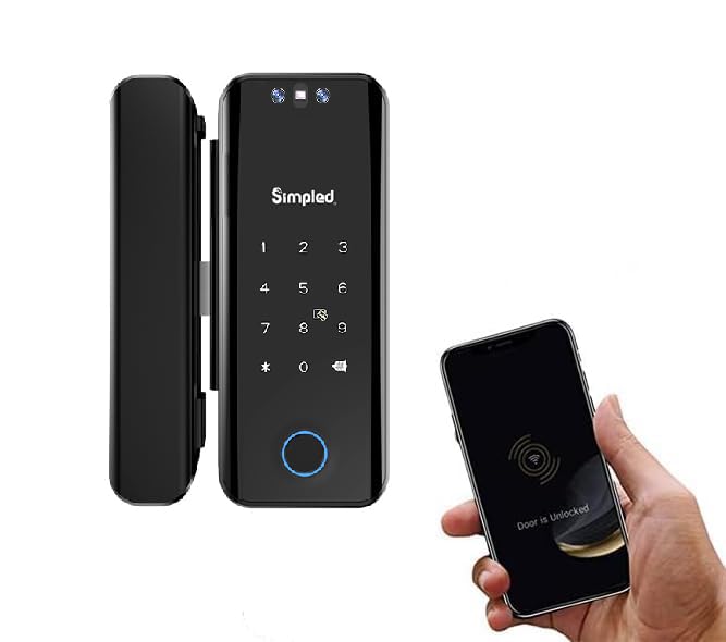 Simpled GF Glass Door Lock - Designed for The UK Weather, Matt Black