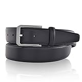 Men's Leather Dress Belt Classic Business Strap with Gift Box