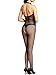 Amoretu Womens Halter Fishnet Cupless Crotchless Bodystocking Lingerie, One Size, Black
