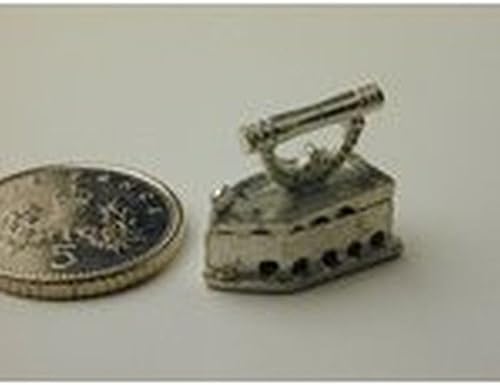 Dollhouse Miniature Pewter Charcoal Iron