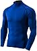 TM-MUT12-BLU_Medium Tesla Men's Mock Long-Sleeved T-Shirt Cool Dry Compression Baselayer MUT12