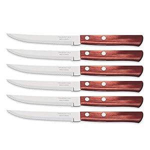 Tramontina 29899/154 Steak/Pizza mes, rood, 12,7 cm