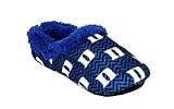 DUK11-3 - Duke Blue Devils - Large - Happy Feet Mens and Womens Chevron Slip On Slippers
