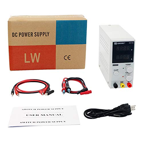 DC Power Supply Variable 30V 10A, （Precision 00.01V，00.01A）4-Digital LED Display, Precision Adjustable Regulated Switching Power Supply Digital with Alligator Leads US Power Cord  - Thumbnail 5